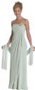 Main image of Wrap-Around and Flower Polychiffon Formal Dress