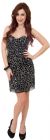 Strapless Sequined Short Prom & Party Dress. in Black/Silver