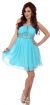 Main image of Halter Neck Shirred & Beaded Short Party Dress 