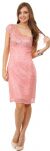 One Shoulder Exquisite Beading Short Formal Prom Dress  in Peach