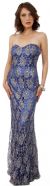 Main image of Strapless Sweetheart Neck Floral Lace Long Formal Prom Dress