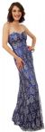 Strapless Sweetheart Neck Floral Lace Long Formal Prom Dress in an alternative picture