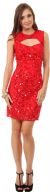 Main image of Keyhole Neck & Back Short Sequined Party Prom Dress