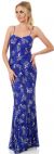 Exquisitely Beaded Long Formal MOB Dress with Jacket in Royal Blue