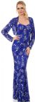 Exquisitely Beaded Long Formal MOB Dress with Jacket with Jacket