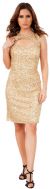 Main image of Keyhole Front & Back Short Sequined Formal Party Dress