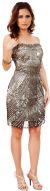 Main image of Strapless Short Sequined Homecoming Party Prom Dress