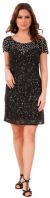Main image of Short Sequins Homecoming Prom Dress with Keyhole Back