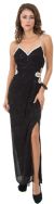 Main image of Strappy Back Floral Waist Long Formal Evening Dress 