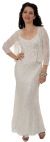 Main image of Artistic Sequined Pattern Wedding Dress with Jacket