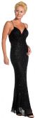 Main image of Crossed-back Beaded Long Formal Dress