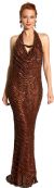 Main image of Halter Neck Low Back Sequined Formal Dress
