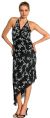 Main image of Halter Neck Beaded Party Dress with Asymmetrical hemline