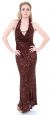 Halter Neck Low Back Sequined Formal Dress in alternative view