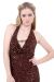 Halter Neck Low Back Sequined Formal Dress in closeup