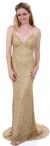 Main image of Criss-Crossed Sparkling Beaded Formal Prom Dress