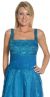 Parallel Beaded Broad Strapped Party & Prom Dress in Teal closeup
