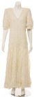 Main image of A-line Medium Length Lace Gown with Pearls Beadwork