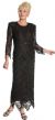 Main image of Laced and Beaded Two Piece Formal Dress