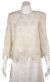 Laced and Beaded Two Piece Formal Dress in Ivory closeup