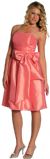 Main image of Spaghetti Strapped Short Bow Cocktail Dress