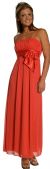 Main image of Spaghetti Straps Shirred Bodice Formal Bridesmaid Dress