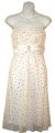 Empire Cut & Glittered Short Cocktail Dress in White color