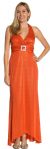 Main image of Halter Neck Formal Dress with Front Brooch