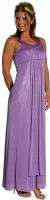 Main image of Empire Cut Round Neck Formal Dress with Shirred Sash