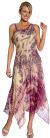 Asymmetric Floral Beaded Cocktail Dress in Purple