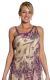 Asymmetric Floral Beaded Cocktail Dress in Purple closeup