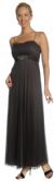 Empire Cut English Net Formal Dress in Black/Black color