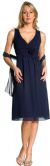 Main image of Knee Length Shirred Flower Party Dress