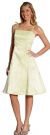 A-line Knee length Party Dress with Shimmery Floral Pattern in Ivory color