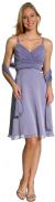 Main image of Spaghetti Strap Shirred Chiffon Party Dress