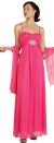 Main image of Empire Cut Formal Dress with Diamond Brooch