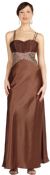 Main image of Shirred Rhinestone Waist Formal Dress