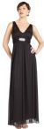 Main image of Empire Cut Shirred Brooch Formal Bridesmaid Dress