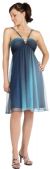 Main image of V Neck Double Strap Empire Party Dress