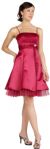 Main image of Short Party Dress with Ribbon Waist
