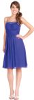 Main image of Shirred Party Dress with Spaghetti Straps