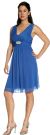 Main image of Shirred Empire Cut Short Bridesmaid Party Dress