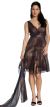 Main image of V Neck Broad Strapped Print Prom Dress