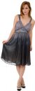 Main image of V-Neck Two Tone Beaded Knee Length Formal Party Dress