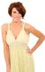 V-Neck Two Tone Beaded Knee Length Formal Party Dress in closeup