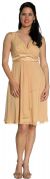 V-Neck Overlap & Tea Length Prom Dress in alternative view