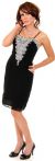 Main image of Spaghetti Strapped Bejeweled Straight Cocktail Dress