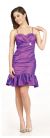 Pencil Skirt Formal Prom Dress With Ruffled Hemline in Purple