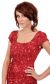 Fully Sequin Beaded Short Prom Dress in closeup