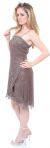 Spaghetti Straps Beaded Formal Dress with Sheer Mesh Jacket in alternative image